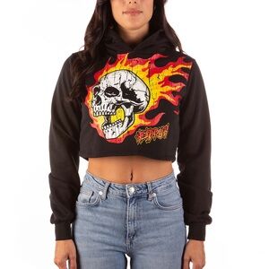 Headrush Women's Black World Tour Cropped Hoodie